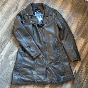 Leather lightweight jacket